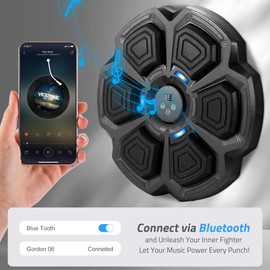 MOTIONNOVA Music Boxing Machine,Wall Mounted Smart Musical Boxing Workout Machine for Adults and Kids, One Punch Boxing Electronic Equipment with Gloves for Gym and Home