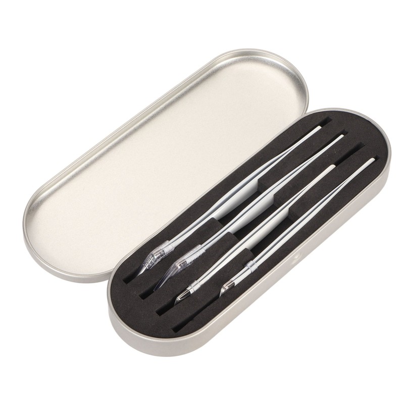 Eyelash Extension Tweezers Kit Stainless Steel High Accuracy Lash Tweezers