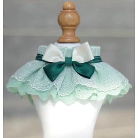 WEILFYONK Cat Dog Collar Cat Saliva Towel Collar Cat Clothes Dog Clothes Handmade Lace Pet Accessories Photography Background Pet Supplies Cute Japanese Style Wedding Ribbon Noble Embroidered Lace