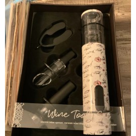 Tmd Retail Wine Tools Set - Electric Wine Opener, Vacuum Stopper, Wine Pourer & Foil Cutter