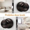 Probrico Round Bath/Bed Privacy Door Knobs Oil Rubbed Bronze Finish,