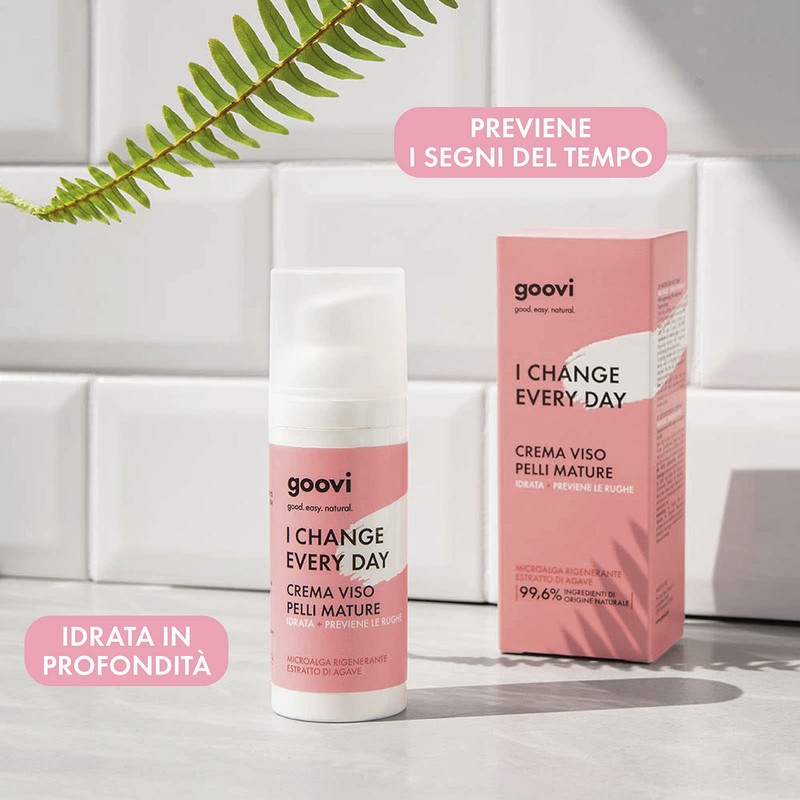 Goovi Crema Viso Anti-Rughe Pelli Mature Idrata + Previene 50
