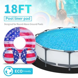 TIEBOLA 18Foot Eco-Friendly Round Pool Liner Pad - Prevent Punctures and Extend The Life of Your Above Ground Swimming Pool or Hot Tub Liner, Eco-Friendly Above Ground Pool Liner pad