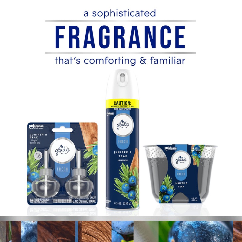 Glade Air Freshener Room Spray, Juniper & Teak, Fresh Collection,