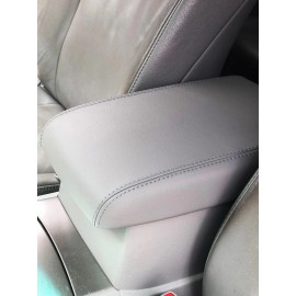 Kar Designers Fits 08-13 Toyota Highlander Gray Leather Synthetic Centr Console Armrest Cover