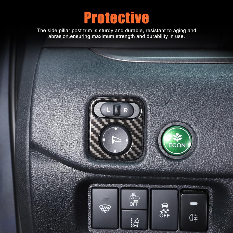 Heutamo Rearview Mirror Adjustment Switch Button Frame Trim Compatible with