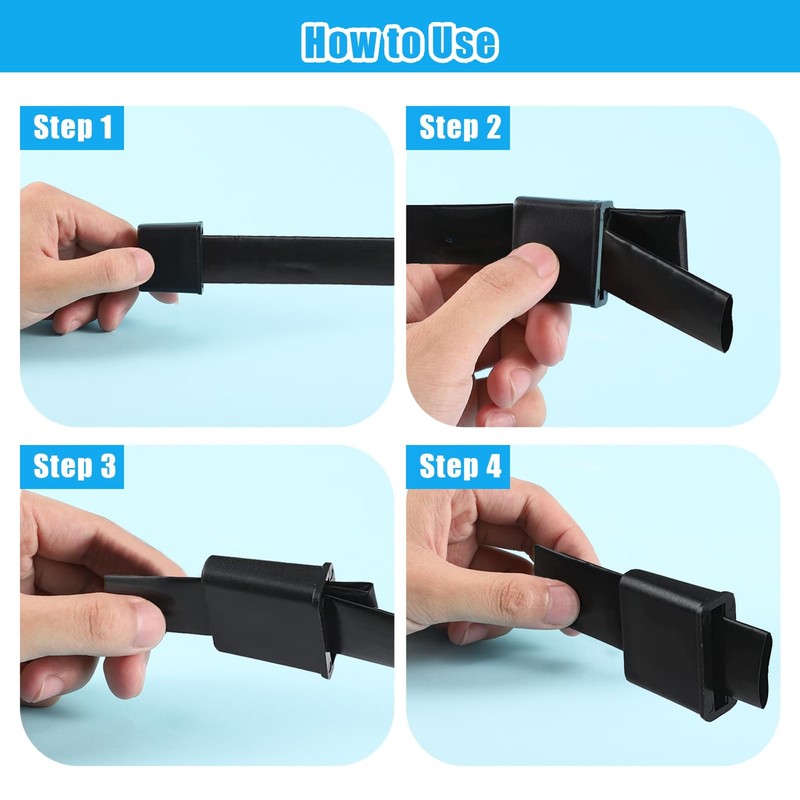 LESHOW 50 Pieces Folding Drip Tape End Closures for Drip