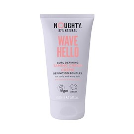 Noughty Wave Hello Curl - Crema domadora para cabello ondulado rizado, rizado o rizado, vegano, 97% natural, sin sulfatos, sin silicona, sin parabenos, para peinar, productos para el cabello rizado, 250 ml