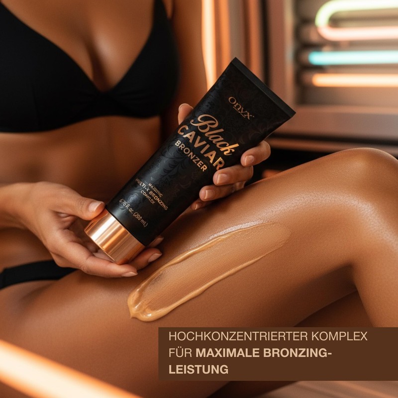 Onyx Black Caviar Solarium Cream with Black Bronzer - Extremely