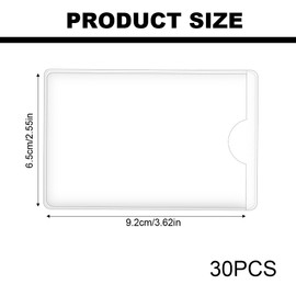 Betinyar 30 Pieces Self-Adhesive Index Card Pockets Clear with Top Open For Loading, 7 x 10 cm/2.7 x 3.9 Inch Sticky Business Card Holder Pocket, Self Adhesive Label Holder for Business Cards, Label