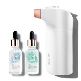 LUMINESS Blemish Prone Airbrush Skincare, Clarify & Revive - Includes Breeze Airbrush Device, Hyaluronic 2%, & Niacinamide 10% Facial Serums - Restore Skins Moisture and Targets Blemishes & Pores