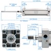 Baomain SC 63x200 Pneumatic Cylinder, 2-1/2" Bore, 8" Stroke, 3/8"
