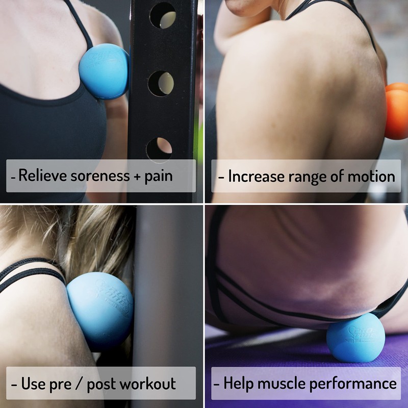 PROTONE Lacrosse Ball/Massage Ball for Trigger Point Massage/Rehab/Physiotherapy (Orange)