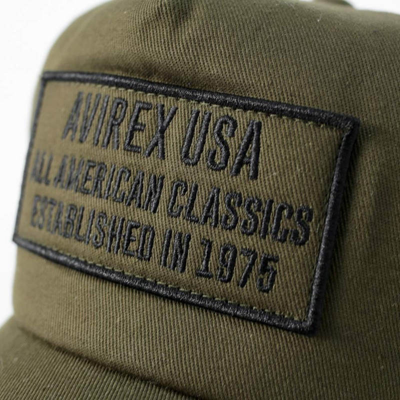 AVIREX USA Embroidered Patch Mesh Cap, Hat, Men’s, Women’s, Military,