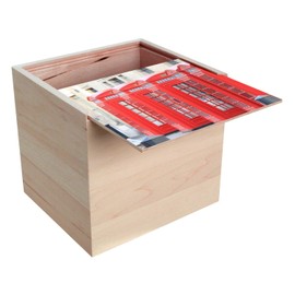 Wooden Box - Telephone Booths Red London England (10 x 10 x 10 cm)