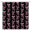 ZKJSMGS Cute Shower Curtain,Pink Black Bow Dots Modern Aesthetic Bathroom