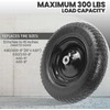 (2-PACK) 4.80/4.00-8" Flat Free Tire and Wheel - Universal Fit