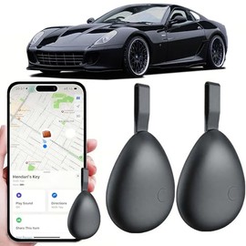 Rastreador GPS para vehículos, mini dispositivo de seguimiento para vehículos, dispositivo de seguimiento de automóvil oculto sin suscripción, trabajo con Find My (solo iOS), buscador de llaves, para
