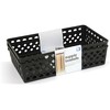 OIC® 30% Recycled Plastic Supply Baskets, Large, Black, Pack Of
