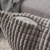 MIULEE Set of 2 Decorative Corduroy Grey Cushion Covers 18x18