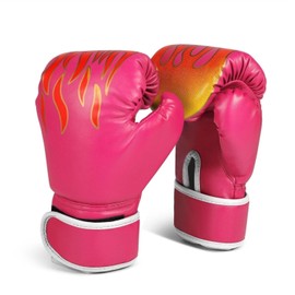 Flexzion Kids Boxing Gloves, 4 oz for Punching Bags, Ages 3-8, Pink Blaze