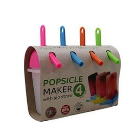 Ice Lolly Pop Mold Popsicle Maker with Straw Makes BPA Free Just Pop In The Freezer for a Healthy Snack