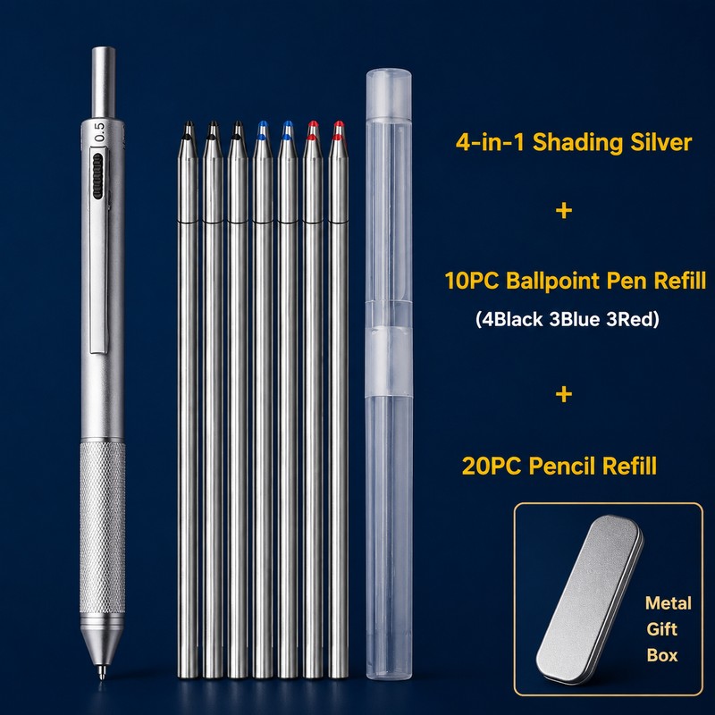 4-in-1 Multifunction Metal Pen for Office & School – 3