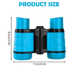 Binoculars Kids, Kids Binoculars with 4X Magnification, Childrens Binoculars Toys Educational Learning, Kids Binoculars for Boys Sports and Outside Play, Bird Watching (Blue)