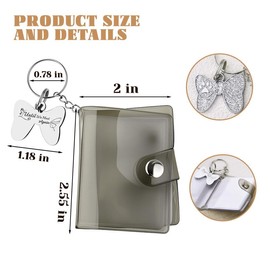 Mini Scrapbook Album Keychain Keyring Cat Dog Pet Memorial Gifts for Men Women Friend Boyfriend Girlfriend Birthday Christmas Gifts for Adults Small Photo Memory Keyring Keychain