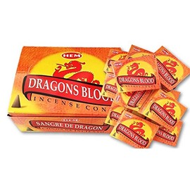 HEM Incense Cones Dragons Blood 1 Case (1 Box of 10 Capsules x 12 Boxes)