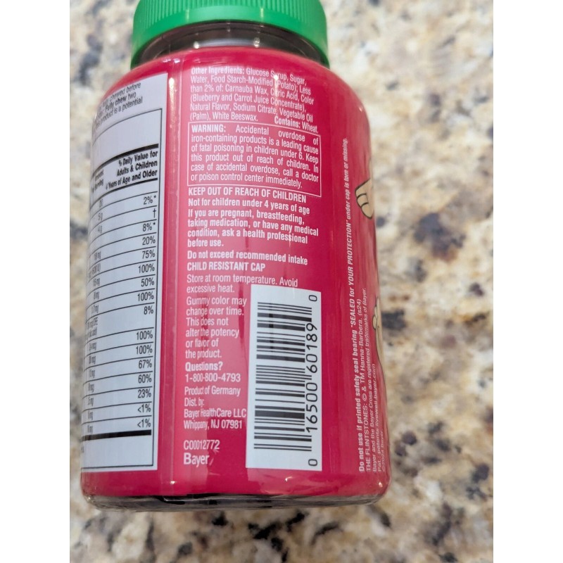 Flintstones Vitamins Kids Gummy Multivitamin + Iron Grape 60 ct