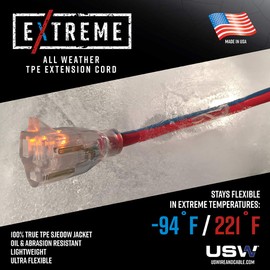 US Wire and Cable 98025 Extension Cord, One Size, Multicolored
