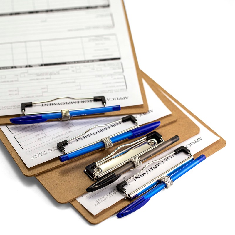 Officemate Wood Clipboard, Letter Size, Low Profile Clip with Pen
