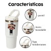Termo Alto Acero Inoxidable Bts Integrantes Animado Kpop Blanco