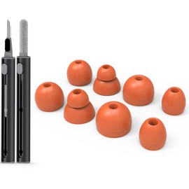 4 Pair Replacement Ear tip for Powerbeats Pro, Beats Earbuds Replacement Tips,Wireless Earphone Headphones, Silicone Earbuds Buds Set with Cleaning kit (Yellow)