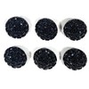 6 Jet Glass Black Buttons 3/4'' (17mm) for Dress and