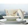Liang baobao Ice Jade White Porcelain Gaiwan,5oz Teacup Suet-fat Jade