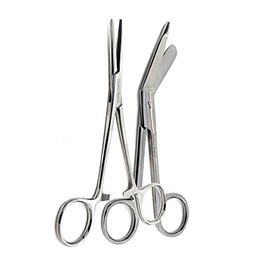 A2Z SCILAB Set of 2 Pieces Bandage Scissors and Hemostat 5.5" Made of Premium Quality Stainless Steel Scissors