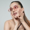 WDZAYXC Minimalist Frameless Heart Shaped Sunglasses, Cute and Fashionable Glasses,