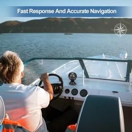 Boat Compass, Car Compass, Dashboard Compass, Digital Navigation Compass, Marine Compass, Black, Suitable for Boat Vehicles