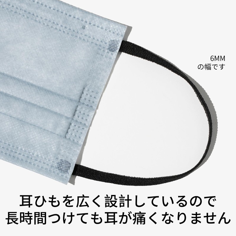 [Nanofort] 不織布カラーマスク息がしやすい 耳が痛くらない 肌に優いマ花粉症対策 (Bカラー 3 色セット)