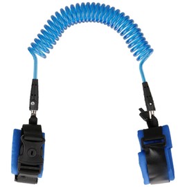 Tabanzhe Anti-Lost Wrist Link Belt - 2.5M Toddler Safety Harness Walking Leash with Security Lock, Reflective Wire Rope at Night, 360° Rotating Head, Elastic Hand Belt for Boys and Girls (Blue)