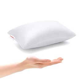 Pro Goleem Small Pillow 11’’x6’’x2.5’’ for Kids and Baby Sleeping with Name Tag Mini Tiny Pillow for Camping and Chair Car Air Nap Neck Lumbar Knee Rest Pillows, White