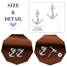 MicVivien Women's Jewellery Set 925 Sterling Silver Anchor Pendant with AAA Heart Shape Cubic Zirconia Anchor Cubic Zirconia Earrings/Bracelet/Necklace Set for Women Girls Mother Girlfriend, Sterling