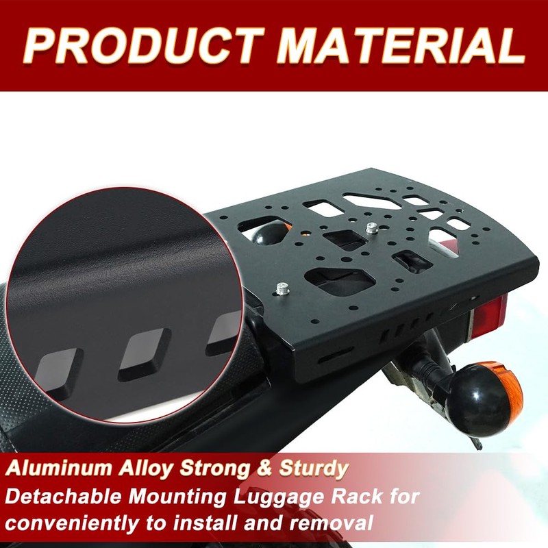 Xitomer Luggage Rear Rack Fit for TW200 1987-2025 TW200 Motorcycle