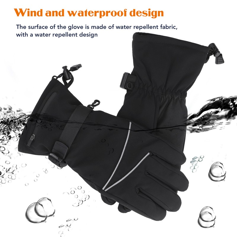 Electric Heating Gloves 3 Gear Touchscreen 4.5V Multipurpose Portable Hand