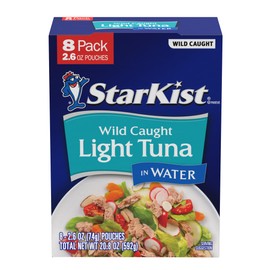 StarKist ~ Chunk Light Tuna in Water ~ 2.6oz Pouches ~ Box of 8