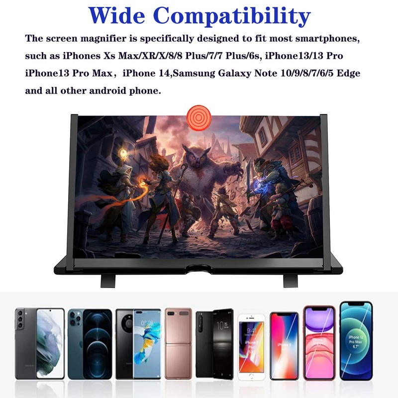 18" Screen Magnifier for Cell Phone, Mobile Phone 3D HD