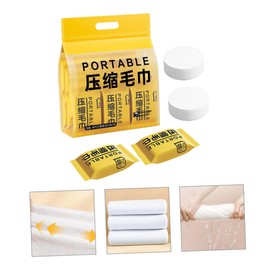 minkissy 16Pcs Compressed Travel Towels Portable Disposable Face Towels Tablets for Camping Outdoor Activities and Hotel Use Compact Hygienic Convenient Washcloths