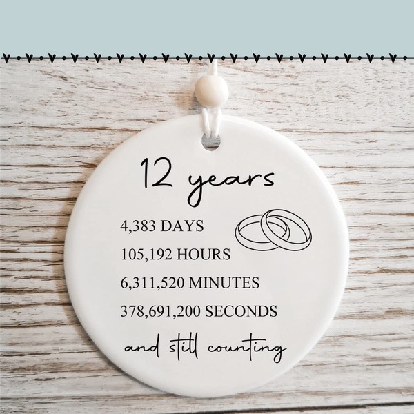 12th Silk Linen Wedding Anniversary Gifts for Couple Wife Husband